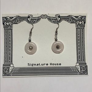 Rose quartz dangle earrings